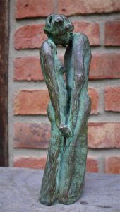 Paar in Bronze, 21cm, Unikat
